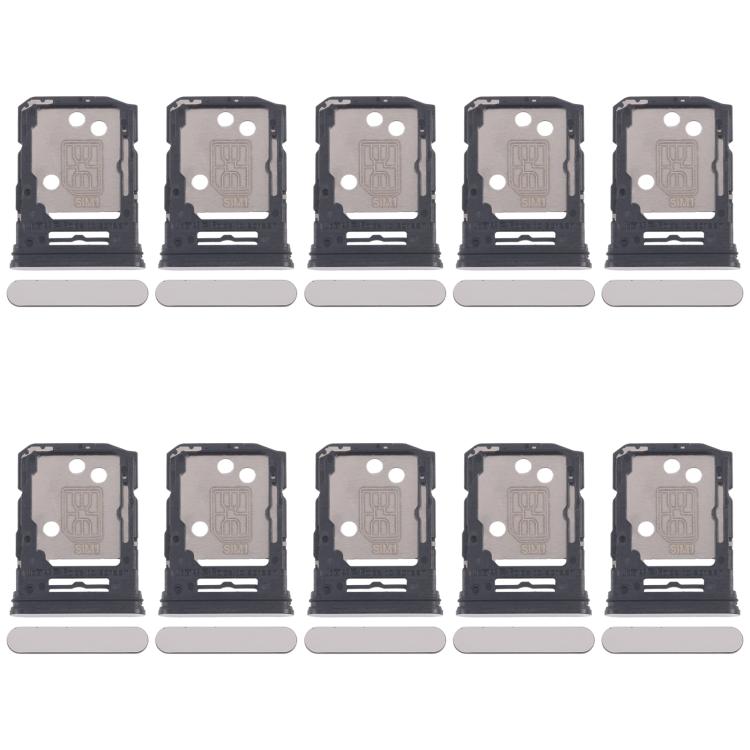 For OPPO Reno12 5G CPH2625 10pcs Original SIM Card Tray + SIM Card Tray / Micro SD Card Tray (Silver) - Card Tray by buy2fix | Online Shopping UK | buy2fix