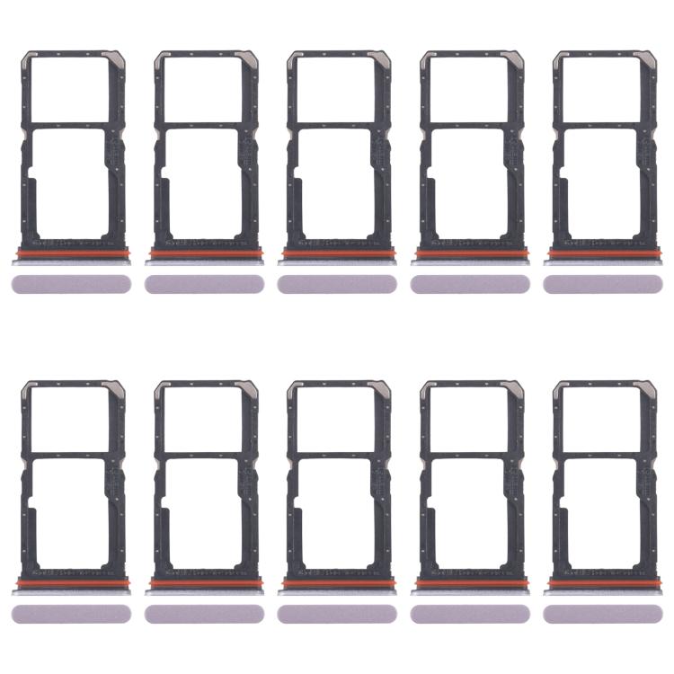 For OPPO A5 Energy 10pcs Original SIM Card Tray + SIM Card Tray / Micro SD Card Tray (Pink) - Card Tray by buy2fix | Online Shopping UK | buy2fix