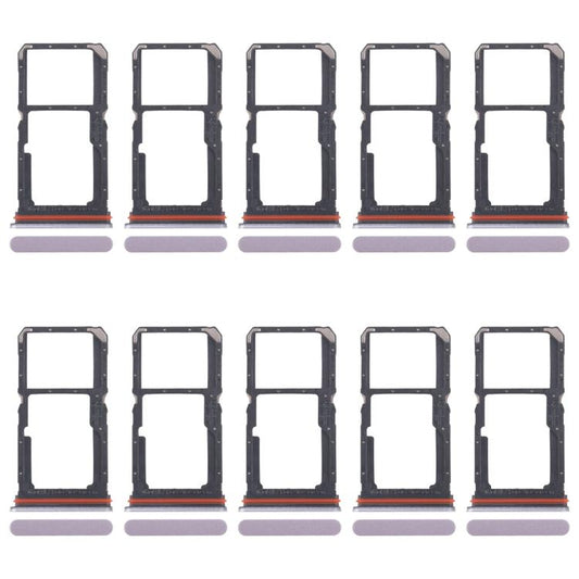 For OPPO A5 Pro 4G CPH2711 10pcs Original SIM Card Tray + SIM Card Tray / Micro SD Card Tray (Pink) - Card Tray by buy2fix | Online Shopping UK | buy2fix