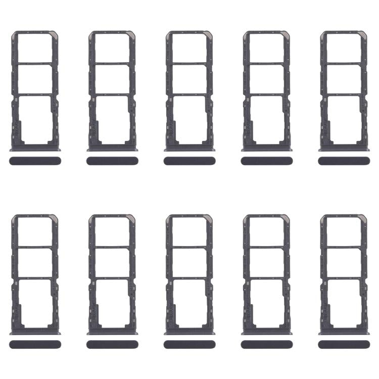 For Realme Note 60x 4G RMX3938 10pcs Original SIM Card Tray + SIM Card Tray + Micro SD Card Tray (Purple) - Card Tray by buy2fix | Online Shopping UK | buy2fix