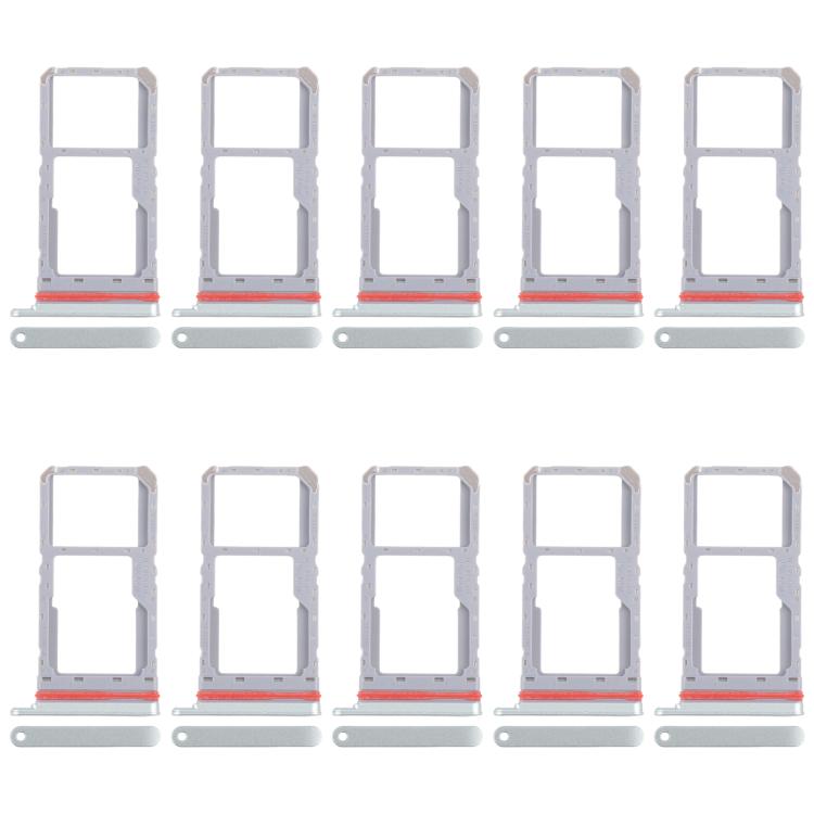 For Realme 13 5G RMX3951 10pcs Original SIM Card Tray + SIM Card Tray / Micro SD Card Tray (Green) - Card Tray by buy2fix | Online Shopping UK | buy2fix