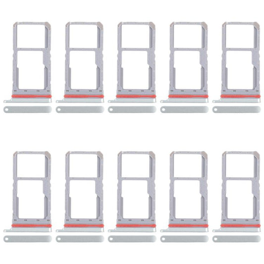 For Realme 13 5G RMX3951 10pcs Original SIM Card Tray + SIM Card Tray / Micro SD Card Tray (Green) - Card Tray by buy2fix | Online Shopping UK | buy2fix