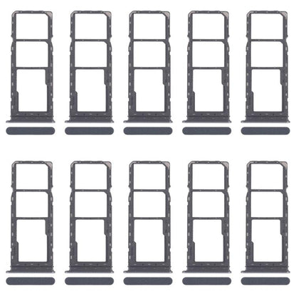 For Realme C65 4G RMX3910 10pcs Original SIM Card Tray + SIM Card Tray + Micro SD Card Tray (Black) - Card Tray by buy2fix | Online Shopping UK | buy2fix
