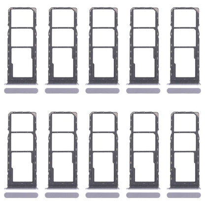 For Realme C65 4G RMX3910 10pcs Original SIM Card Tray + SIM Card Tray + Micro SD Card Tray (Blue) - Card Tray by buy2fix | Online Shopping UK | buy2fix
