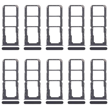 For Realme 11 5G RMX3780 10pcs Original SIM Card Tray + SIM Card Tray + Micro SD Card Tray (Black) - Card Tray by buy2fix | Online Shopping UK | buy2fix