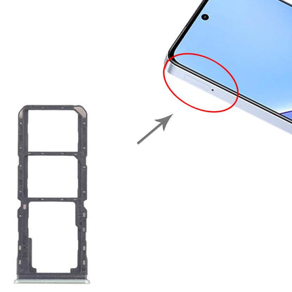 For Realme 11 5G RMX3780 10pcs Original SIM Card Tray + SIM Card Tray + Micro SD Card Tray (Green) - Card Tray by buy2fix | Online Shopping UK | buy2fix