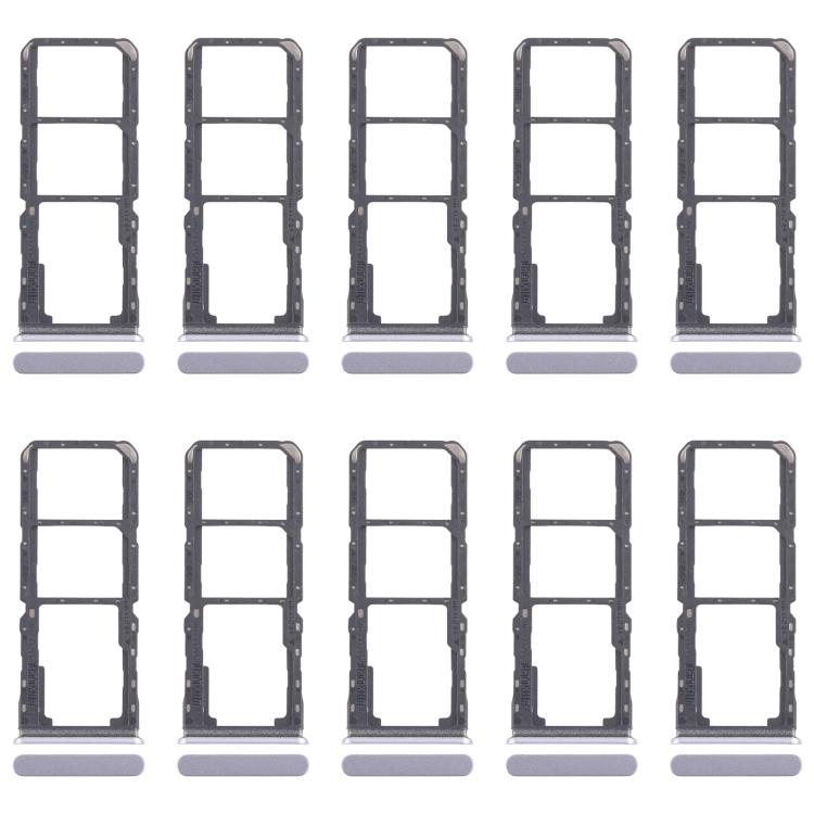 For Realme 11 5G RMX3780 10pcs Original SIM Card Tray + SIM Card Tray + Micro SD Card Tray (Blue) - Card Tray by buy2fix | Online Shopping UK | buy2fix