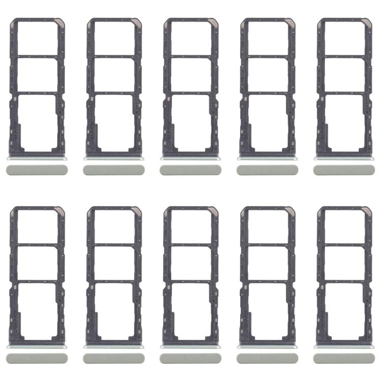 For Realme 11x 5G RMX3785 10pcs Original SIM Card Tray + SIM Card Tray + Micro SD Card Tray (Green) - Card Tray by buy2fix | Online Shopping UK | buy2fix