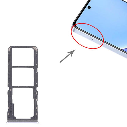 For Realme 11x 5G RMX3785 10pcs Original SIM Card Tray + SIM Card Tray + Micro SD Card Tray (Blue) - Card Tray by buy2fix | Online Shopping UK | buy2fix