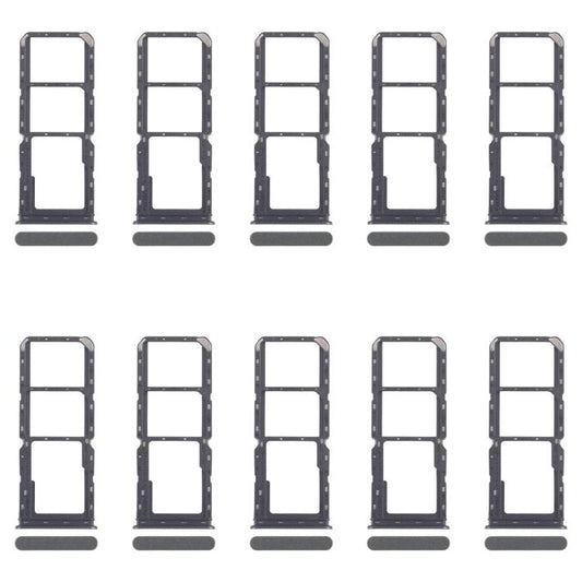 For Realme C67 4G RMX3890 10pcs Original SIM Card Tray + SIM Card Tray + Micro SD Card Tray (Dark Green) - Card Tray by buy2fix | Online Shopping UK | buy2fix