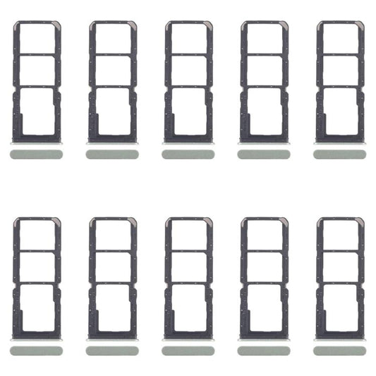 For Realme C67 4G RMX3890 10pcs Original SIM Card Tray + SIM Card Tray + Micro SD Card Tray (Light Green) - Card Tray by buy2fix | Online Shopping UK | buy2fix