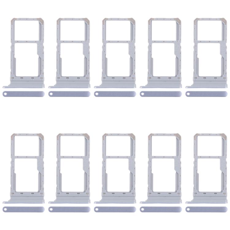 For Realme 12 4G RMX3871 10pcs Original SIM Card Tray + SIM Card Tray / Micro SD Card Tray (Blue) - Card Tray by buy2fix | Online Shopping UK | buy2fix