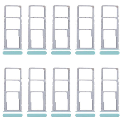 For Realme C51s 10pcs Original SIM Card Tray + SIM Card Tray + Micro SD Card Tray (Blue) - Card Tray by buy2fix | Online Shopping UK | buy2fix