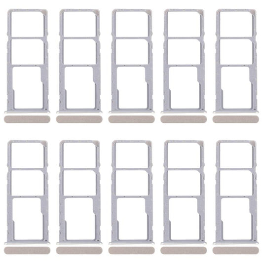 For Realme C63 5G RMX3950 10pcs Original SIM Card Tray + SIM Card Tray + Micro SD Card Tray (Gold) - Card Tray by buy2fix | Online Shopping UK | buy2fix
