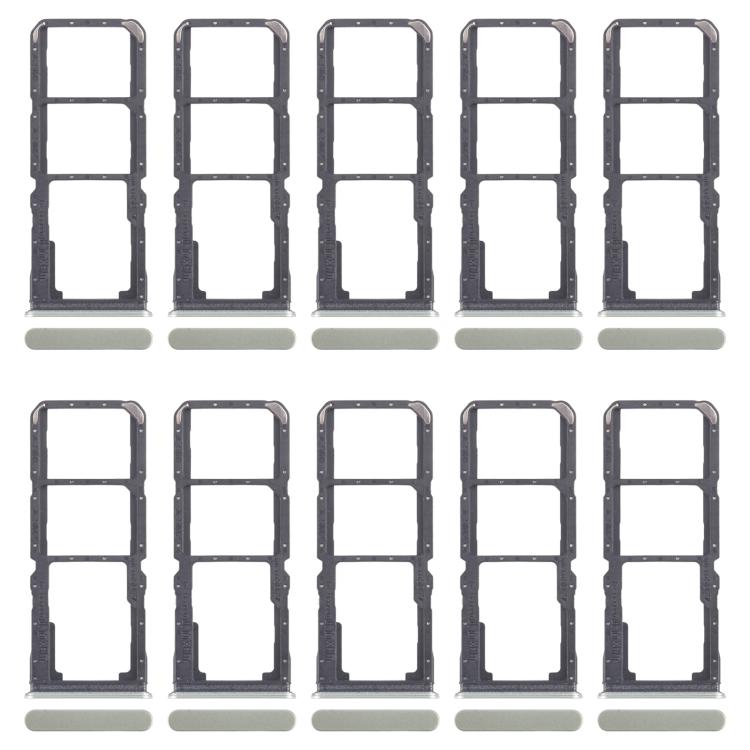 For Realme C67 5G 10pcs Original SIM Card Tray + SIM Card Tray + Micro SD Card Tray (Green) - Card Tray by buy2fix | Online Shopping UK | buy2fix
