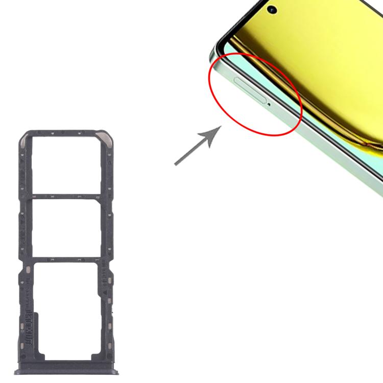 For Realme C67 5G 10pcs Original SIM Card Tray + SIM Card Tray + Micro SD Card Tray (Purple) - Card Tray by buy2fix | Online Shopping UK | buy2fix