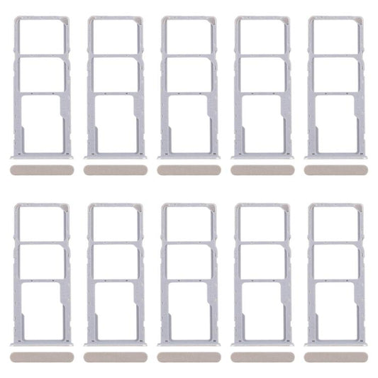 For Realme C61 4G RMX3939 RMX3930 10pcs Original SIM Card Tray + SIM Card Tray + Micro SD Card Tray (Gold) - Card Tray by buy2fix | Online Shopping UK | buy2fix
