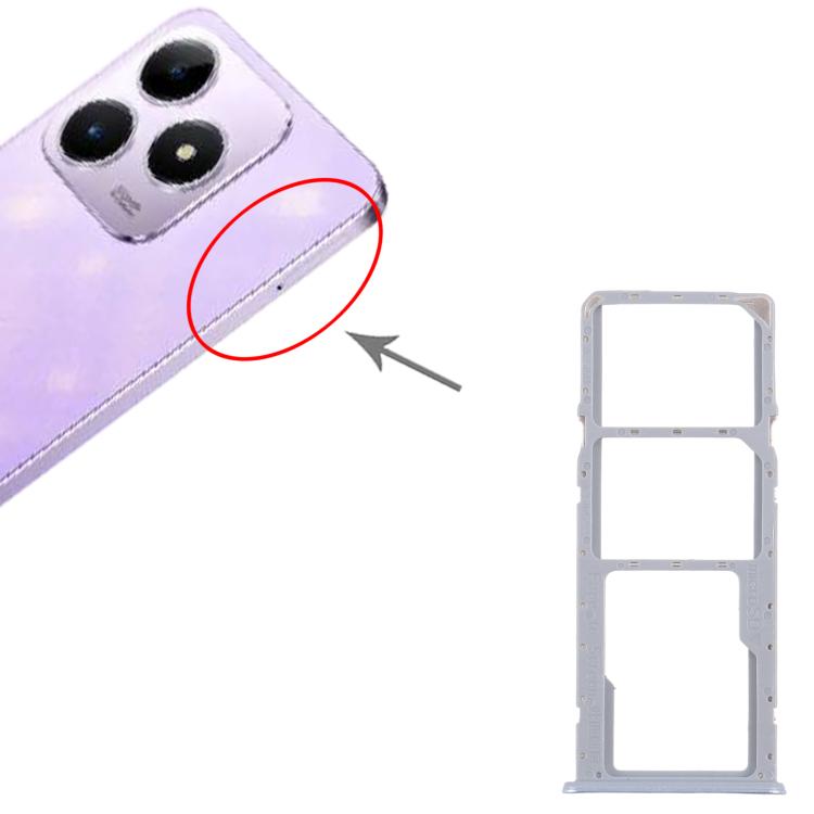 For Realme Narzo N63 4G 10pcs Original SIM Card Tray + SIM Card Tray + Micro SD Card Tray (Blue) - Card Tray by buy2fix | Online Shopping UK | buy2fix