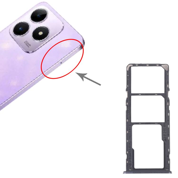 For Realme Narzo N63 4G 10pcs Original SIM Card Tray + SIM Card Tray + Micro SD Card Tray (Purple) - Card Tray by buy2fix | Online Shopping UK | buy2fix