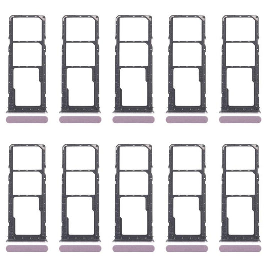 For Realme Narzo C71 4G RMX5303 10pcs Original SIM Card Tray + SIM Card Tray + Micro SD Card Tray (Purple) - Card Tray by buy2fix | Online Shopping UK | buy2fix