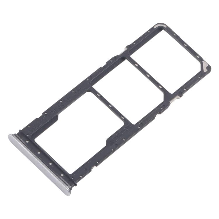 For Realme Narzo C71 4G RMX5303 10pcs Original SIM Card Tray + SIM Card Tray + Micro SD Card Tray (Silver) - Card Tray by buy2fix | Online Shopping UK | buy2fix
