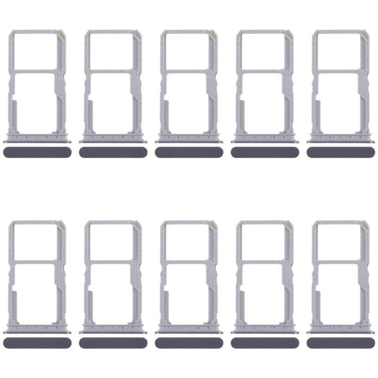 For Realme 14x 5G RMX5020 10pcs Original SIM Card Tray + SIM Card Tray / Micro SD Card Tray (Black) - Card Tray by buy2fix | Online Shopping UK | buy2fix