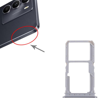 For Realme 14x 5G RMX5020 10pcs Original SIM Card Tray + SIM Card Tray / Micro SD Card Tray (Black) - Card Tray by buy2fix | Online Shopping UK | buy2fix