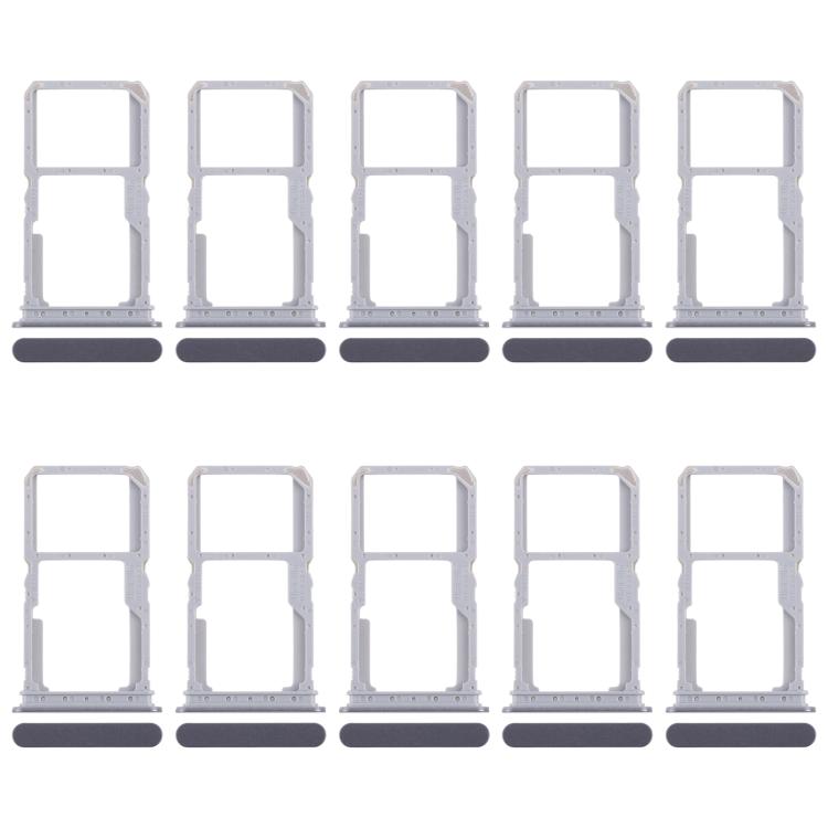 For Realme 14x India 10pcs Original SIM Card Tray + SIM Card Tray / Micro SD Card Tray (Black) - Card Tray by buy2fix | Online Shopping UK | buy2fix