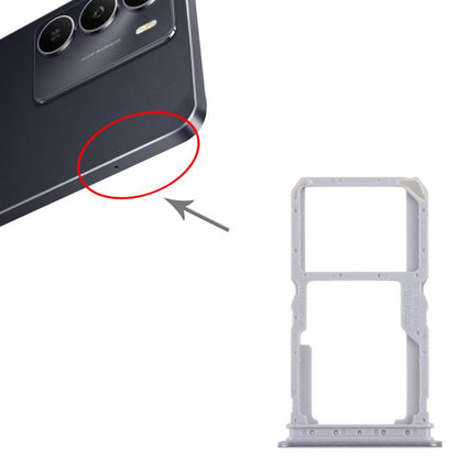 For Realme 14x India 10pcs Original SIM Card Tray + SIM Card Tray / Micro SD Card Tray (Black) - Card Tray by buy2fix | Online Shopping UK | buy2fix