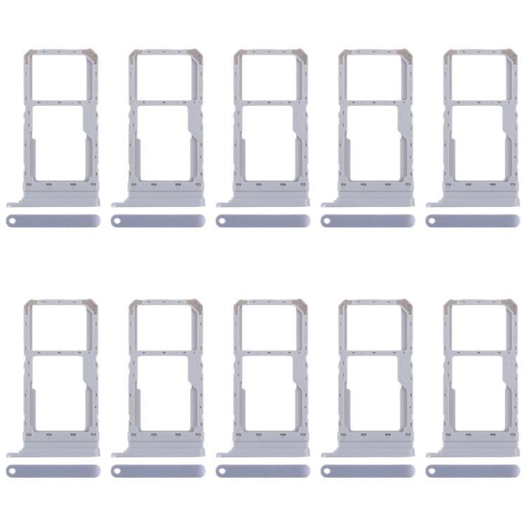 For Realme 12x India 5G RMX3998 10pcs Original SIM Card Tray + SIM Card Tray / Micro SD Card Tray (Blue) - Card Tray by buy2fix | Online Shopping UK | buy2fix