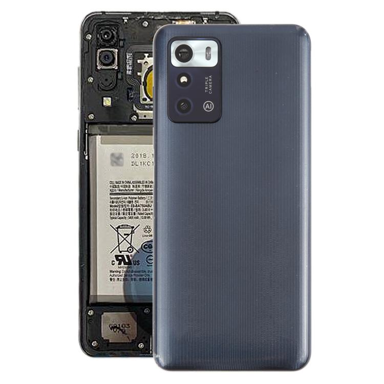 For ZTE Blade V40 Smart Back Cover with Camera Lens Cover(Black) - For ZTE by buy2fix | Online Shopping UK | buy2fix
