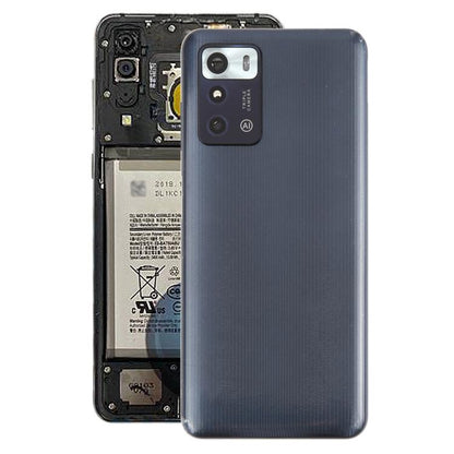 For ZTE Blade V40 Smart Back Cover with Camera Lens Cover(Black) - For ZTE by buy2fix | Online Shopping UK | buy2fix