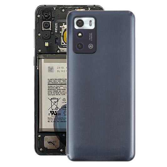 For ZTE Blade V40 Smart Back Cover with Camera Lens Cover(Black) - For ZTE by buy2fix | Online Shopping UK | buy2fix