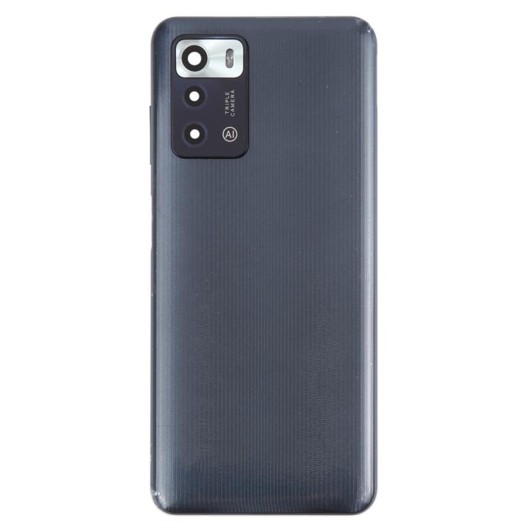 For ZTE Blade V40 Smart Back Cover with Camera Lens Cover(Black) - For ZTE by buy2fix | Online Shopping UK | buy2fix