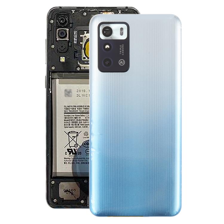 For ZTE Blade V40 Smart Back Cover with Camera Lens Cover(Blue) - For ZTE by buy2fix | Online Shopping UK | buy2fix