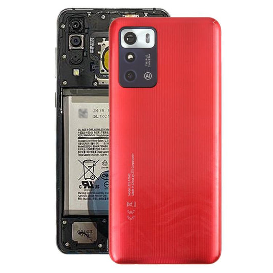 For ZTE Blade V40 Smart Back Cover with Camera Lens Cover(Red) - For ZTE by buy2fix | Online Shopping UK | buy2fix