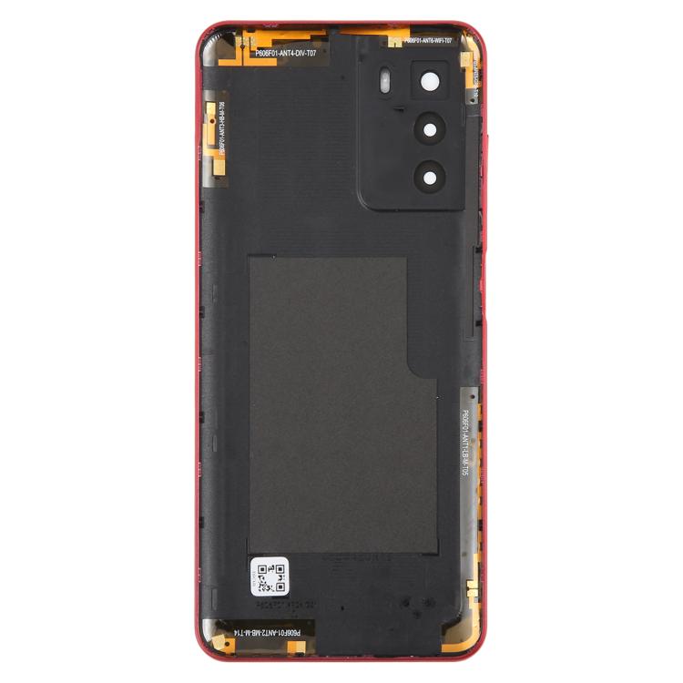 For ZTE Blade V40 Smart Back Cover with Camera Lens Cover(Red) - For ZTE by buy2fix | Online Shopping UK | buy2fix