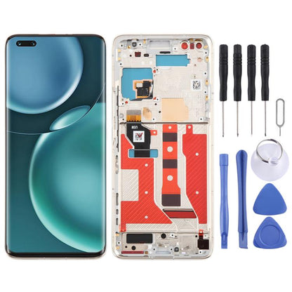 For Honor Magic4 Pro Original LCD Screen Digitizer Full Assembly with Frame, Supporting Fingerprint Identification (Gold) - LCD Screen by buy2fix | Online Shopping UK | buy2fix