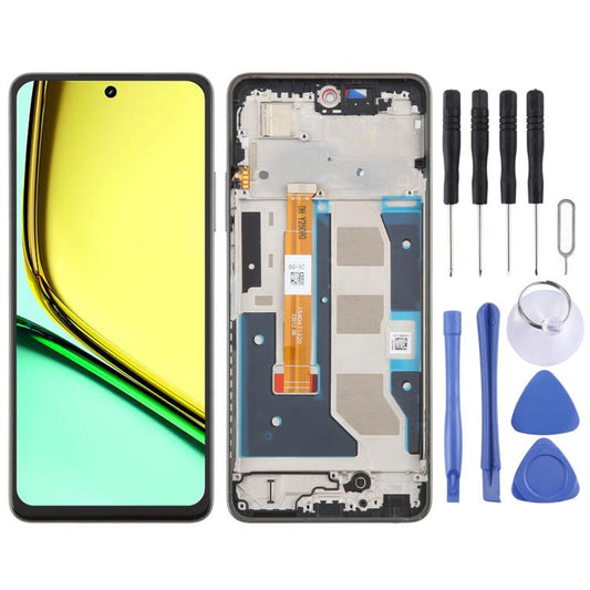 For Realme 12 Lite 4G OEM LCD Screen Digitizer Full Assembly with Frame (Dark Green) - LCD Screen by buy2fix | Online Shopping UK | buy2fix