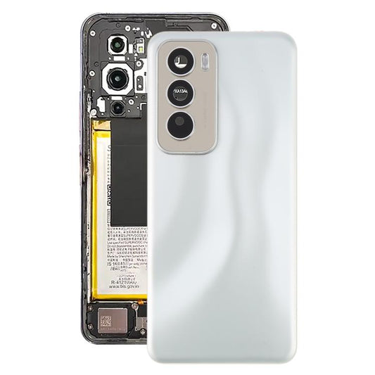 For OPPO Reno12 5G CPH2625 Original Back Cover with Camera Lens Cover(Silver) - Back Cover by buy2fix | Online Shopping UK | buy2fix