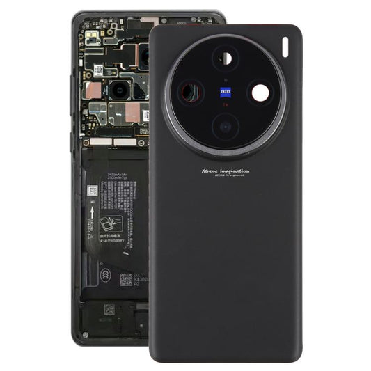 For vivo X100 Pro 5G V2324A V2309 Original Back Cover with Camera Lens Cover(Black) - Back Cover by buy2fix | Online Shopping UK | buy2fix