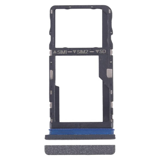 For TCL 40 XE 5G Original SIM Card Tray + SIM Card Tray / Micro SD Card Tray (Frosted Black) - For TCL by buy2fix | Online Shopping UK | buy2fix