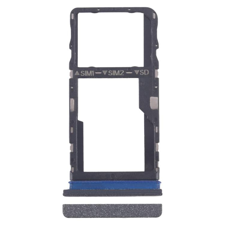 For TCL 40 R T771K Original SIM Card Tray + SIM Card Tray / Micro SD Card Tray (Frosted Black) - For TCL by buy2fix | Online Shopping UK | buy2fix