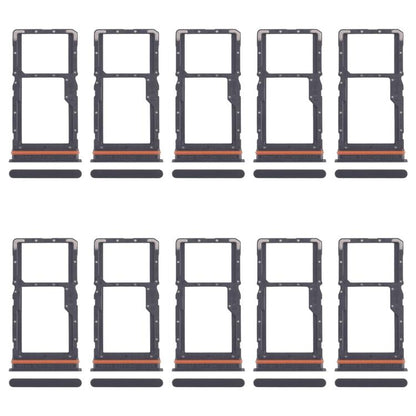 For Xiaomi Redmi 13 4G 10pcs SIM Card Tray + SIM Card Tray / Micro SD Card Tray (Black) - Card Tray by buy2fix | Online Shopping UK | buy2fix
