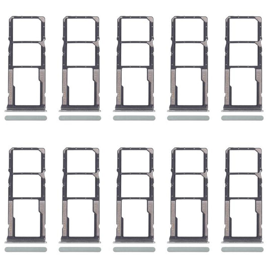 For Xiaomi Poco C75 10pcs SIM Card Tray + SIM Card Tray + Micro SD Card Tray (Green) - Card Tray by buy2fix | Online Shopping UK | buy2fix