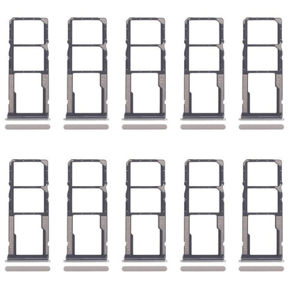 For Xiaomi Poco C75 10pcs SIM Card Tray + SIM Card Tray + Micro SD Card Tray (Gold) - Card Tray by buy2fix | Online Shopping UK | buy2fix