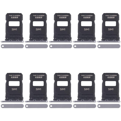 For Xiaomi 15 Pro 10pcs SIM Card Tray + SIM Card Tray (Silver) - Card Tray by buy2fix | Online Shopping UK | buy2fix