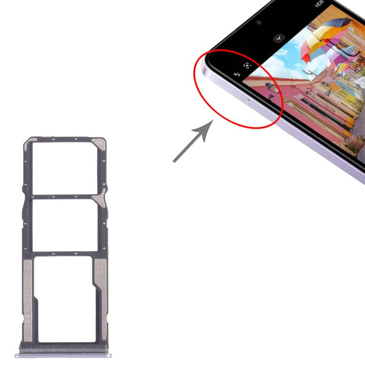 For Xiaomi Redmi A4 10pcs SIM Card Tray + SIM Card Tray + Micro SD Card Tray (Purple) - Card Tray by buy2fix | Online Shopping UK | buy2fix
