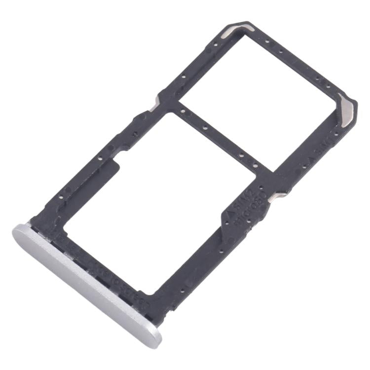 For Xiaomi Redmi A3x 10pcs SIM Card Tray + SIM Card Tray / Micro SD Card Tray (Silver) - Card Tray by buy2fix | Online Shopping UK | buy2fix