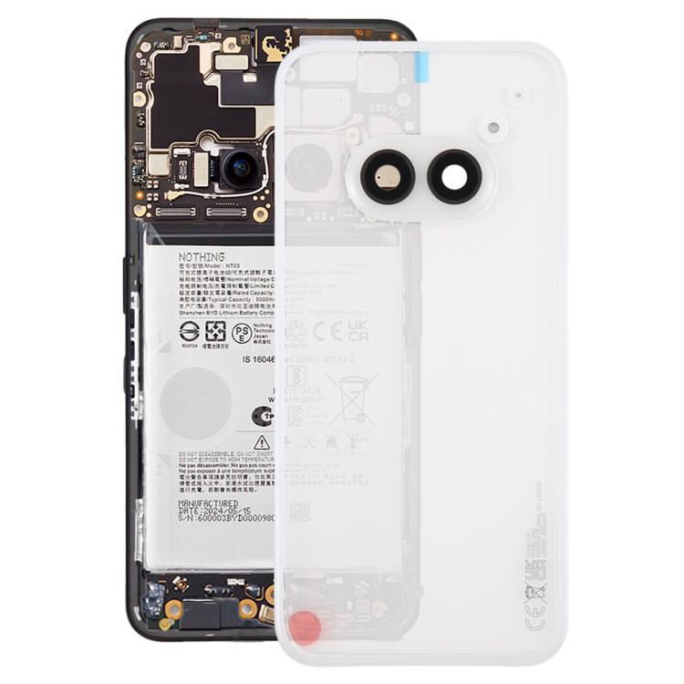 For Nothing Phone 2a Plus Original Transparent Back Cover with Camera Lens Cover(White) - For Nothing by buy2fix | Online Shopping UK | buy2fix